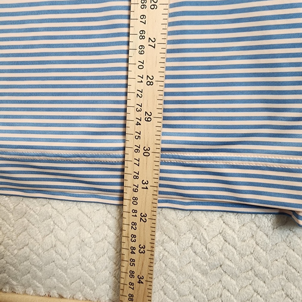 FootJoy FJ Striped Golf Polo Shirt Mens XL‎ Blue White Short Sleeve Performance - Picture 6 of 9